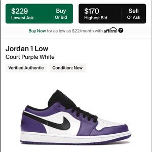Jordan 1 low size 13